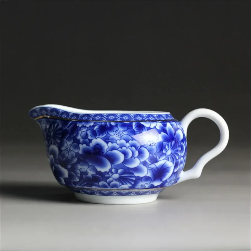 Chinese Tea Set Chinese Teaset Tea Jug Blue and White Porcelain Cup Ceramic Frothing Milk Coffee Latte Pot Drinkware Jingdezhen