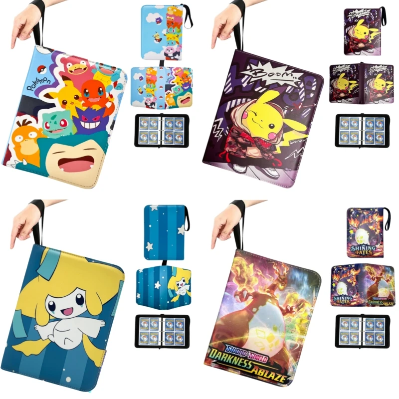 

200pcs/book Pokémon Blastoise Charizard Venusaur Animation Characters Card Storage Bag Anime Classics Game Collection Cards Toy