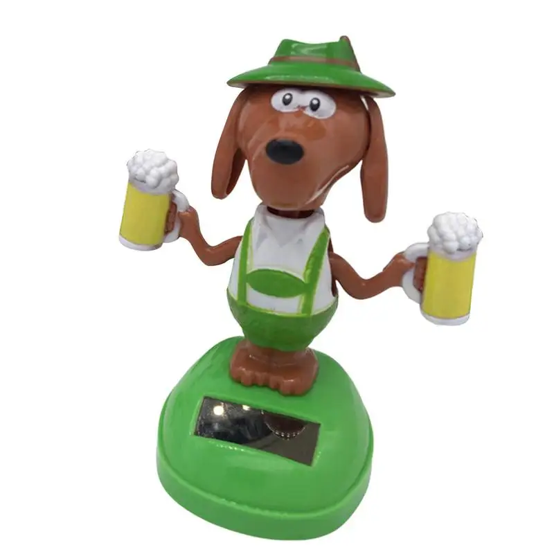 

Очаровательная Танцующая собака на солнечной батарее, украшение для автомобиля, прикосновение собаки, танцор с боблевой головой, Whimsy для вашего искусственного украшения