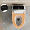 Smart Toilet, Bidet Built In and Auto Open & Auto Close,Heated Seat, Warm Water and Dry, Wireless Remote Control, Toilet Smart 4