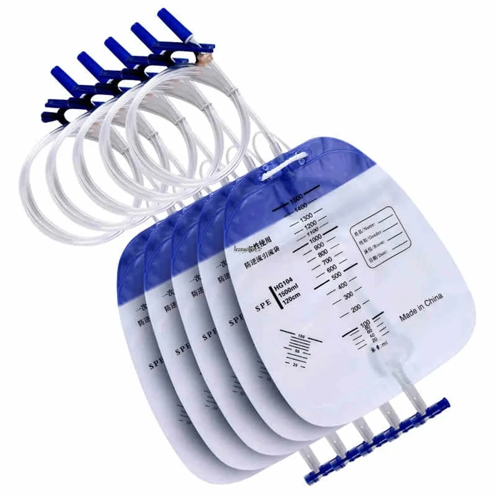 Disposable drainage bag urine collection bag urine anti-reflux bile catheter for elderly men and women 1500ml