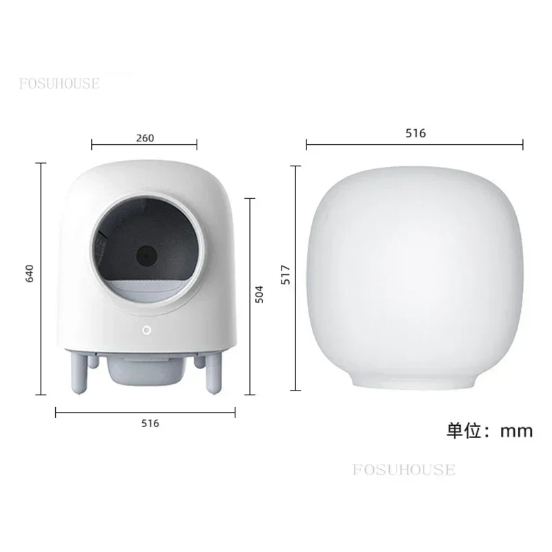 가정용 자동 세척 샌드박스 밀폐형 고양이 변기 자동 스마트 고양이 화장실 앱 원격 제어 Wi-Fi 고양이 화장실