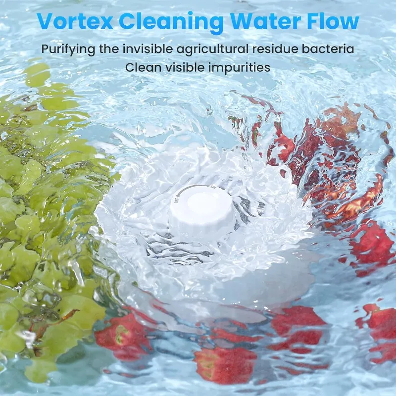 Fruit and Vegetable Washing Machine. Rotatable Fruit and Vegetable Purifier. The Fruit Cleaner Device Automatically Turns on in 2