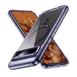 Clear Magnetic Phone Case with Shockproof Slim Protection - Google Pixel 8 Pro (PURPLE)