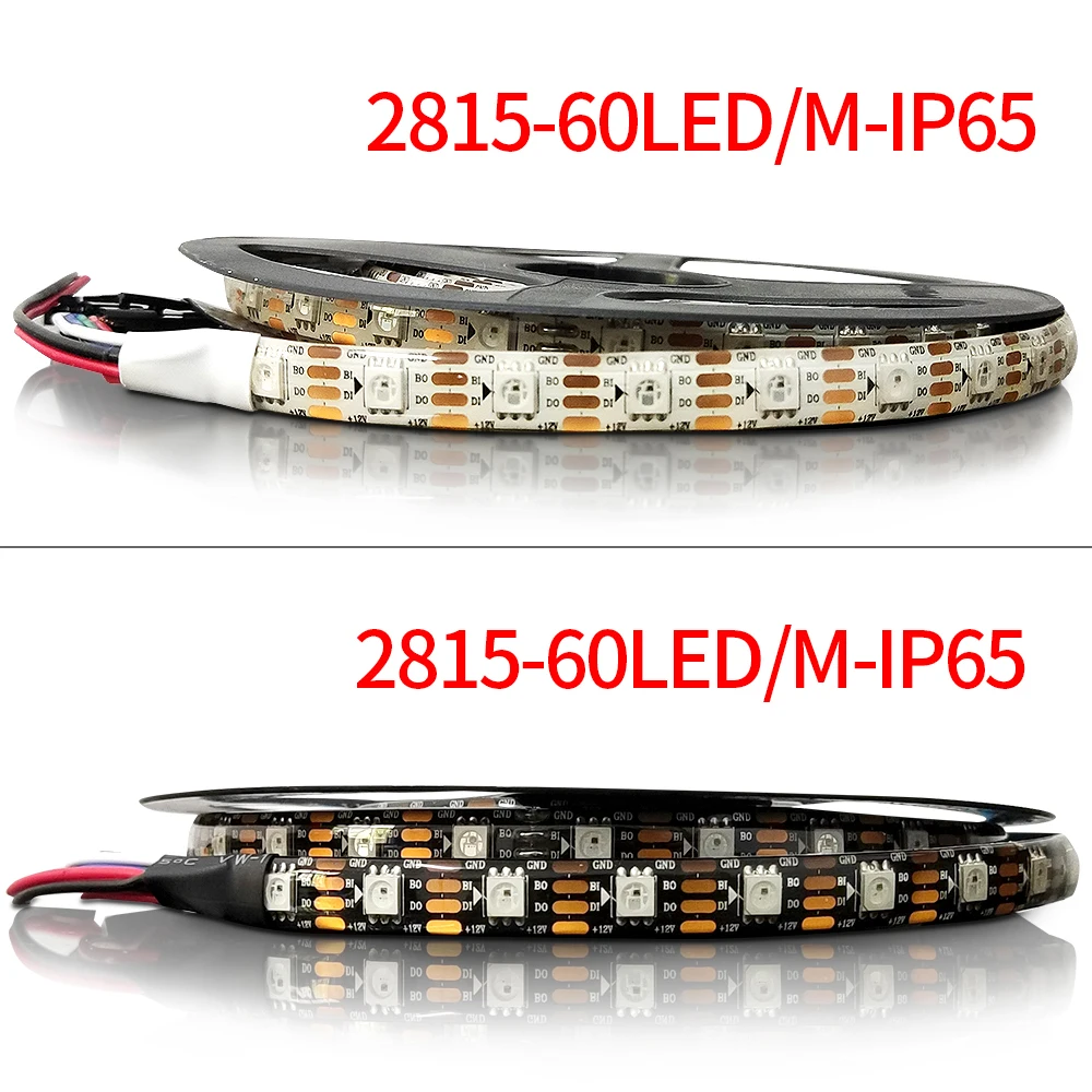 WS2812B WS2815 WS2811 RGB LED Ʈ,  ٷ  ִ 30/60/144 ȼ/Leds/M SMD5050 TV   IP30/65/67 DC5V DC12V