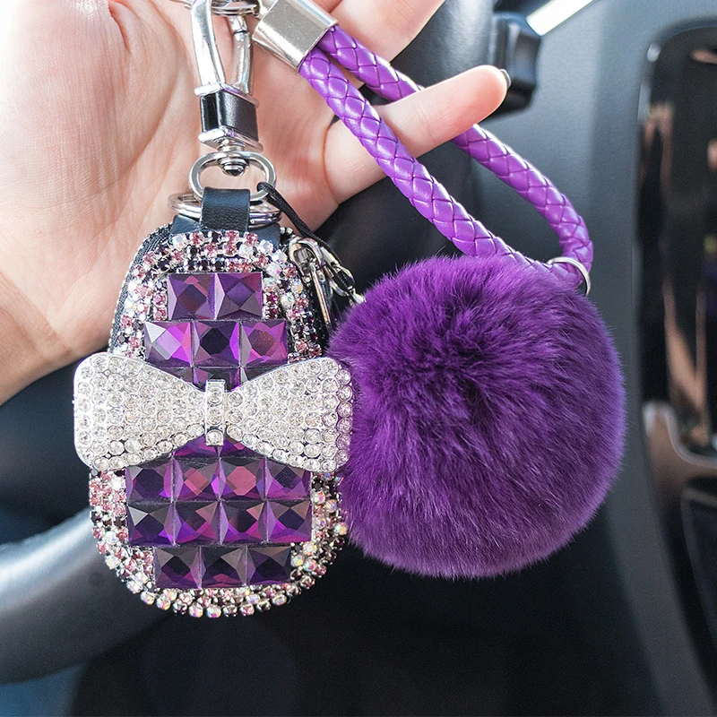 Car Key Case Diamond-studded pendant cute creative universal keychain ornament Bag case Porta Chave Purse Funda Llave Key Holder key case key holder key organizer key purse