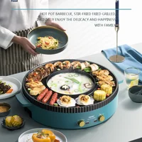 Hot Pot Barbecue Integrated Pot Household Smokeless Electric Barbecue Fire Boiler 220V/1700W Barbecue Machine 1