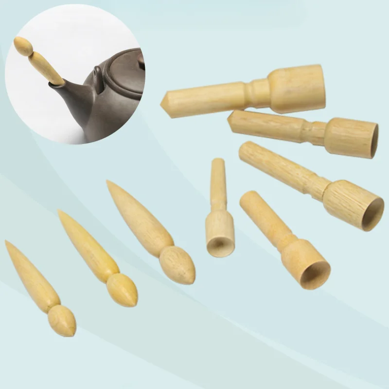 Pottery Purple Clay Teapot Making Tools Finishing Spout Accessories DIY Handmade Ceramic Teapot Making Auxiliary Finishing Tools