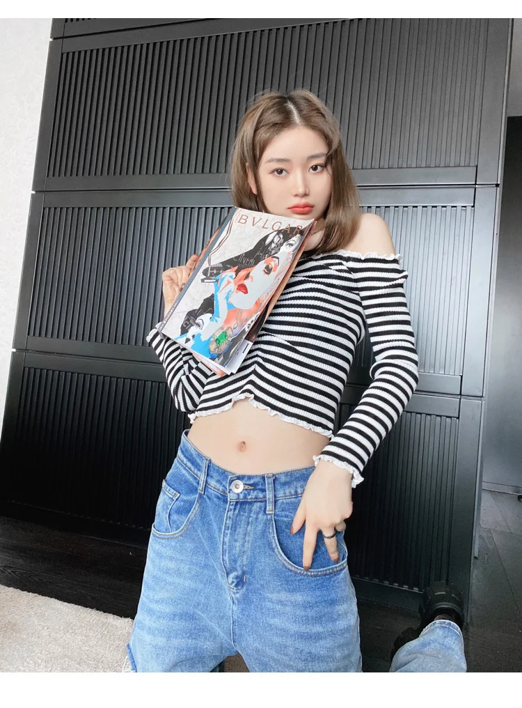 Jeans Femininos Altos Rasgado Reto Casual Moda Urbana Primavera 2022 Azul Baggy Versátil 14 Computers & Electronics