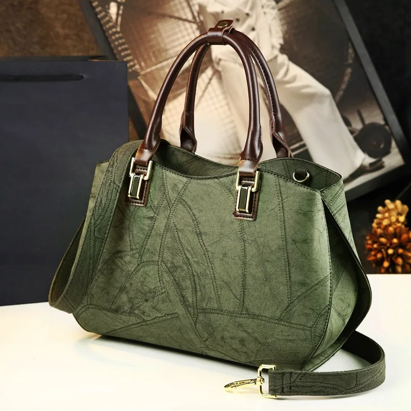 

Women Shoulder Handbags Vintage Leather Crossbody Bags Top Handle Tote Bag Luxury Designer Handbag Satchel Bags Handle