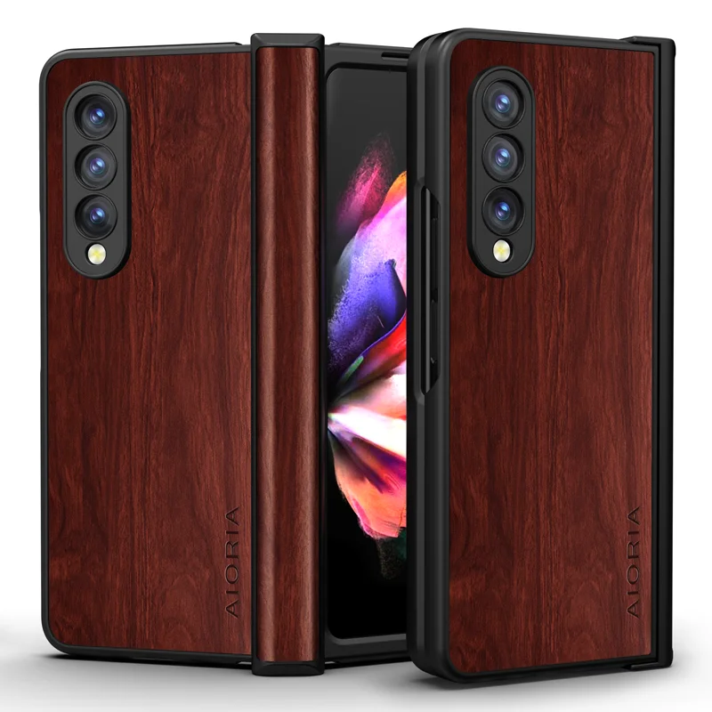 삼성에 적합한 갤럭시 Z 폴드 4 케이스, 5 용, zfold3 5G 용, 대나무 나무 패턴, 가죽 커버, 갤럭시 Z 폴드 4 용, 3 용, capa