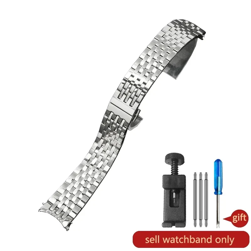 Lederen band compatibel met Tissot Le Locle T41 T006 PRC200 WATCH RAND Polsband Watch Bracelet 1853 Watchband Men 19mm 20mm 21 mm 22 mm (Browngold Clasp, 19 mm