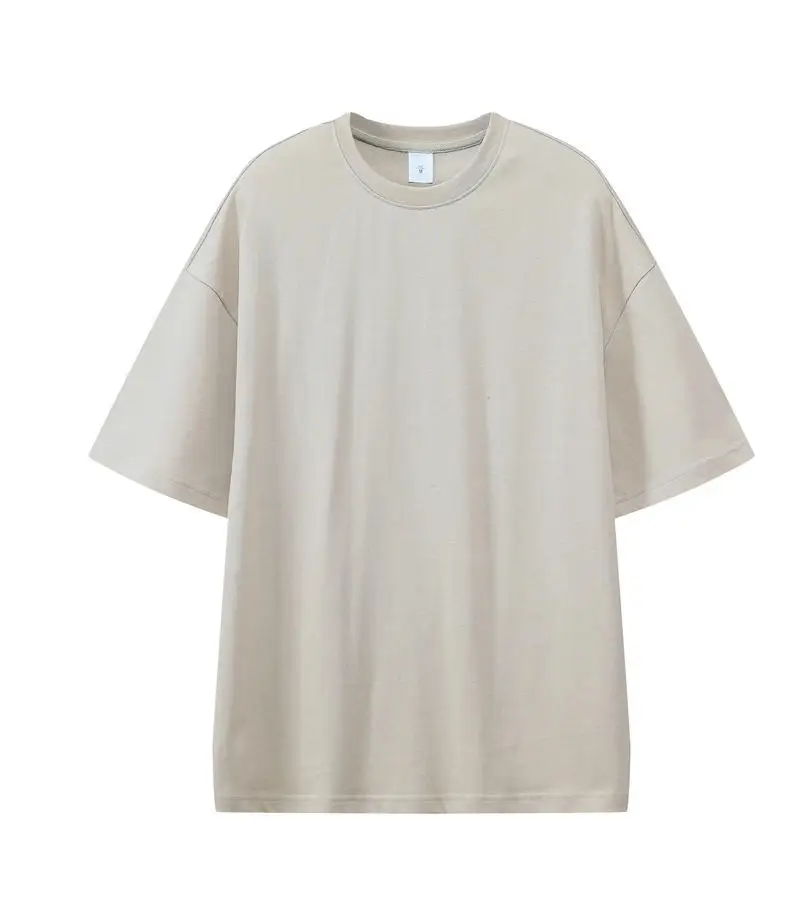 Amerikanische Herren-T-Shirts aus 100 % Baumwolle in Übergröße für den Sommer, 3D-Puff-Print, lockere Passform, 330 g/m², schwere Vintage-Strickoberteile – Detail 2
