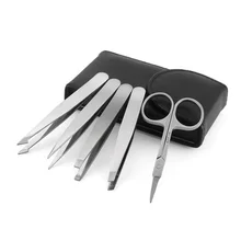 

5Pcs Eyebrow Tweezers Set Stainless Steel Eyelash Tweezers Eye Lashes Extension Scissors Tong Hair Remover Cosmetic Makeup Tools