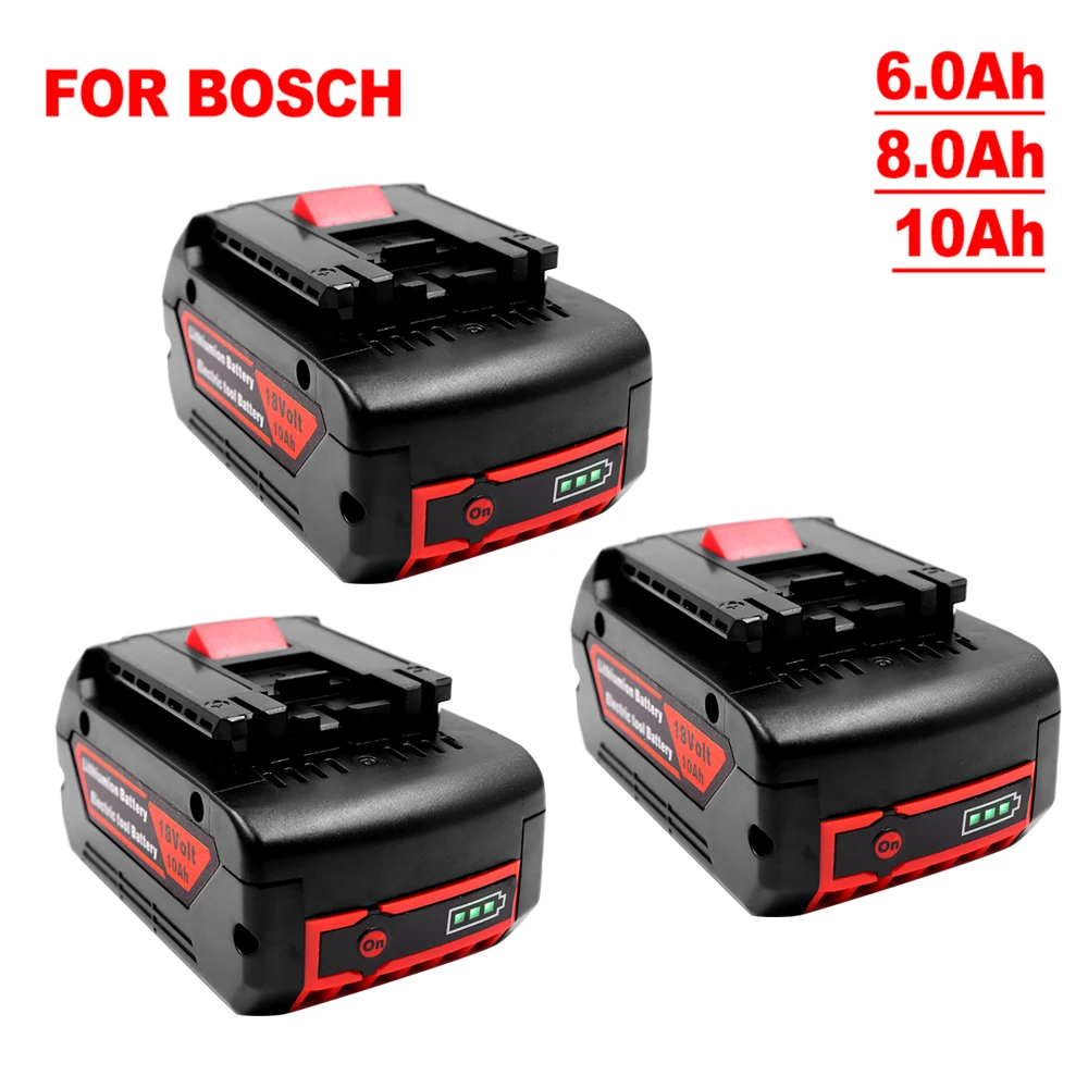 

18V 10.0A Rechargeable Li-ion Battery For Bosch 18V Power tool Backup 10000mah Portable Replacement BAT609 Indicator light