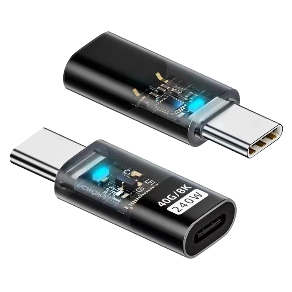 

240W 40Gbps USB C Adapter Type C Male To Female Connector With LED Indicator,Support 8K Audio and Video Transmission