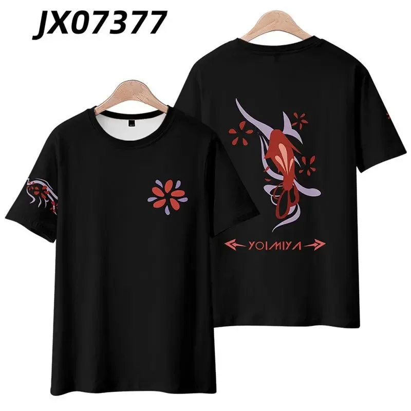 Genshin Impact 3D Print T Shirt, Naganohara, Yoimiya, Cosplay, Short Sleeve, Funny, Graphic Tees, Streetwear, Hot Game 2024