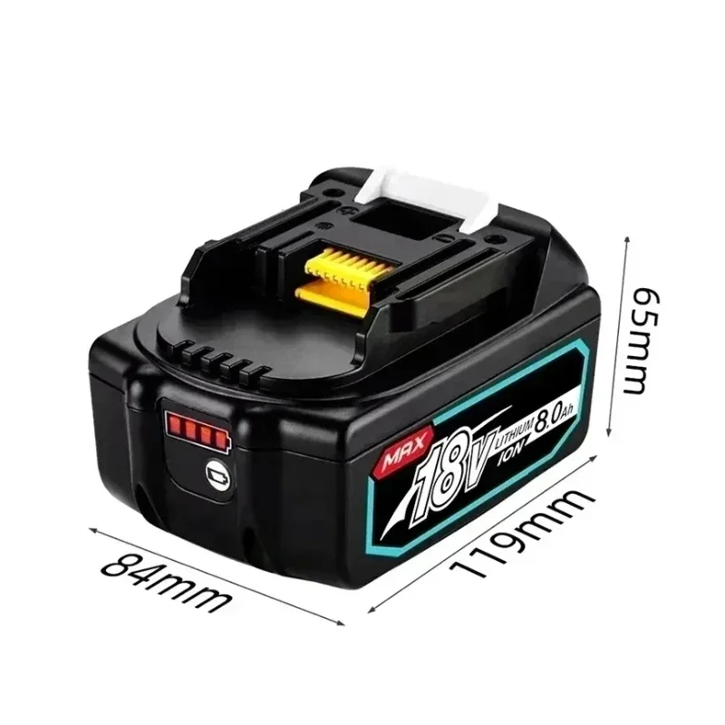 2024 Latest Upgraded BL1860 Rechargeable Battery 18V 8000mAh Lithium for Makita 18V Battery BL1840 BL1850 BL1830 BL1860B LXT 400 5