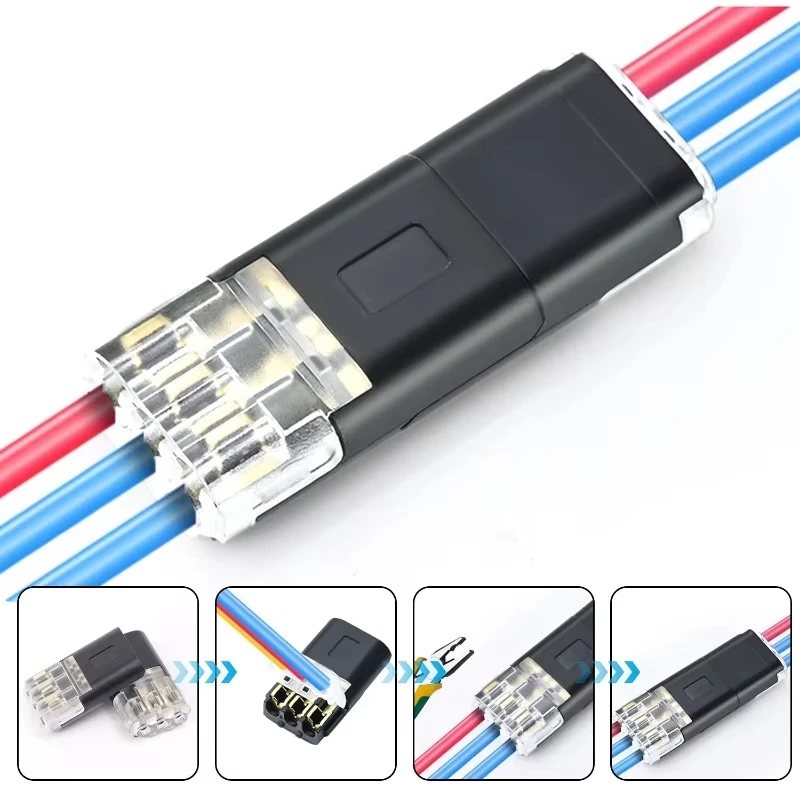 100pcs 전기 와이어 커넥터 스트립 없음 퀵 듀얼 라인 케이블 상호 연결 분리형 자동차 터미널 플러그