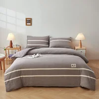 Couette nordique en coton 100% pour lit double, couette d'hiver King size 220x240 cm, couette à carreaux d'hiver queen simple 2