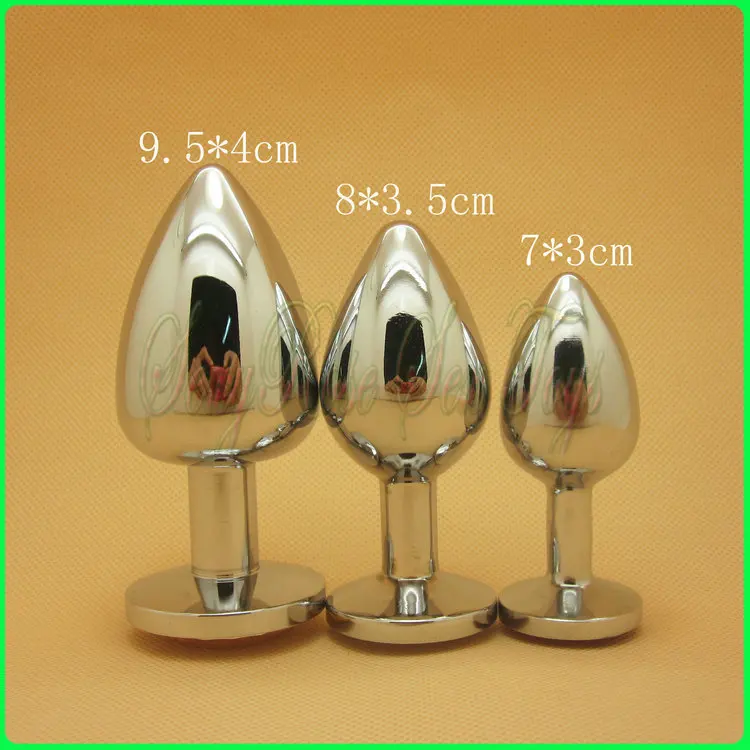 3Pcs / Lot Steel Metal Anal Plug with Diamonds Plated Dildo Sex Toys Butt for Women Erotic Products | Красота и здоровье