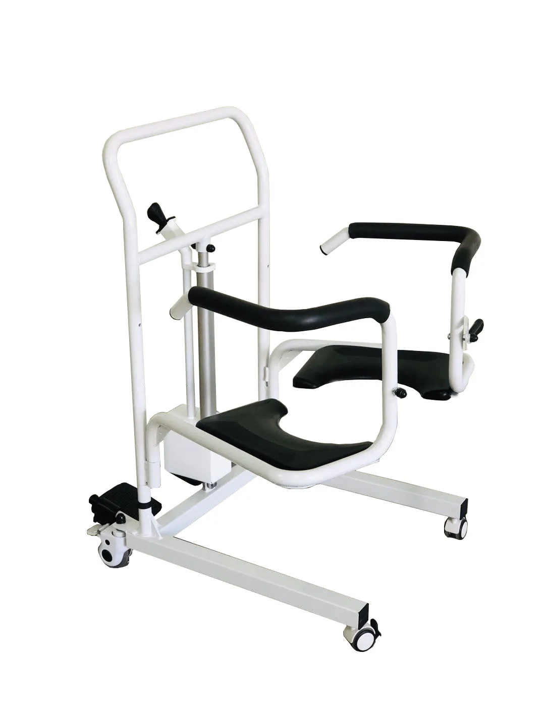 Wholesale Medical Portable Electric Wheelchair Toilet Move Wheel Nursing Patient Transfer Lift Commode Chair For Elderly 6