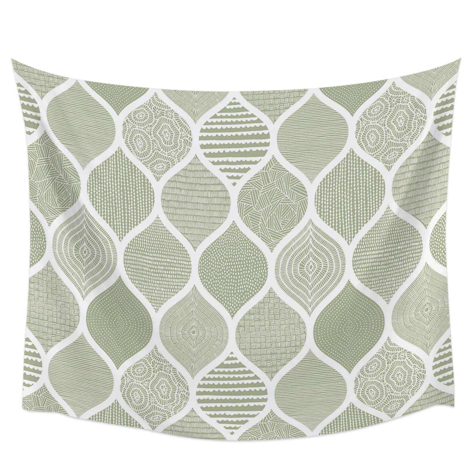 Geometria Marocchino Texture Sage Green Tapestry Wall Hanging Boho Wall Tapestry Xmas Bedroom Living Room Decor Hanging Cloth