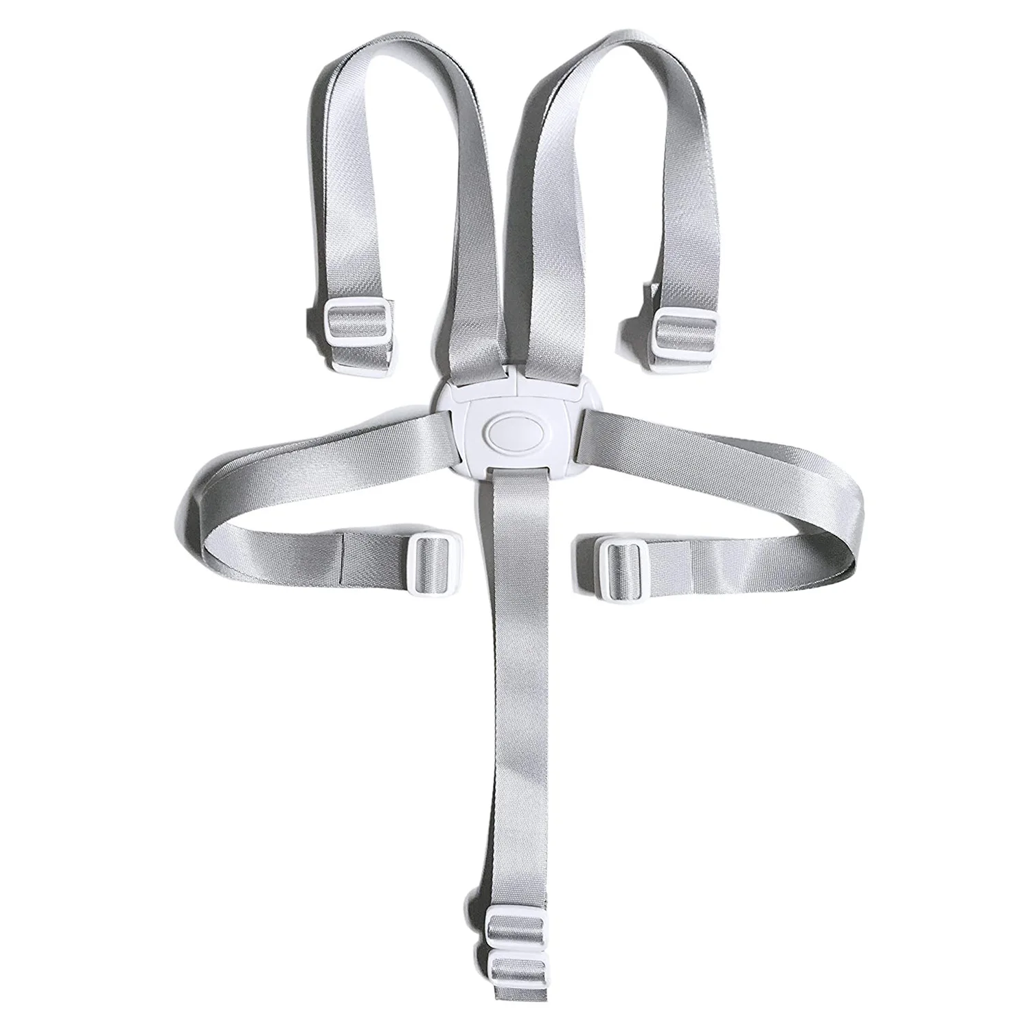 

igh Chair Security Straps, Replacement 5 Point Children Safety Harness Convertible Straps for High Chair/Pram/Buggy/Kid Pushchai