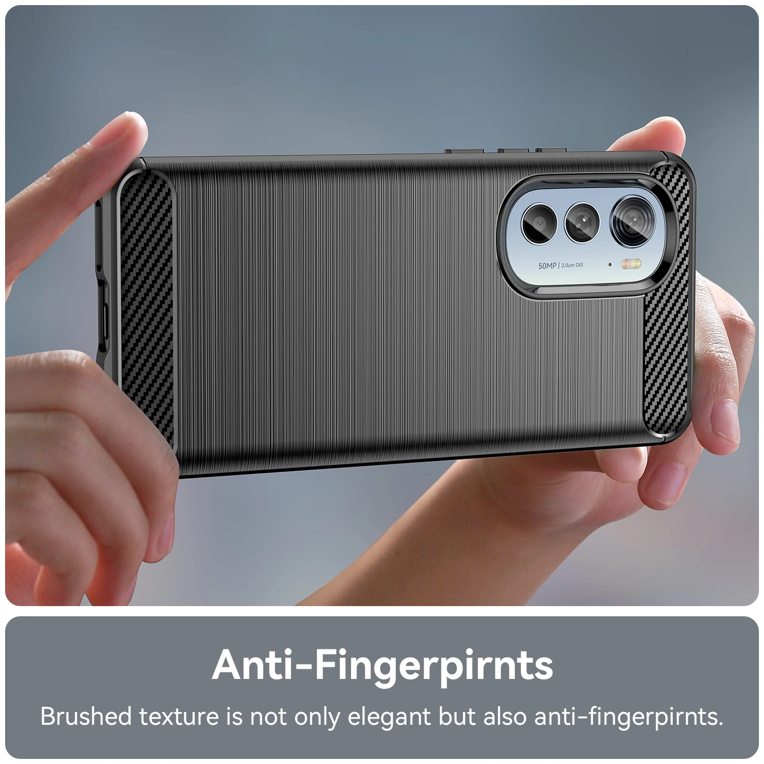 Sleek Matte Carbon Fiber Soft Silicone Phone Case