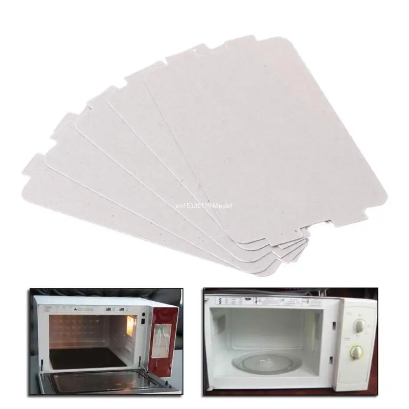 Microwave Oven Mica Plate Sheet 5Pcs Thick Replacement Part 107x64mm For Midea