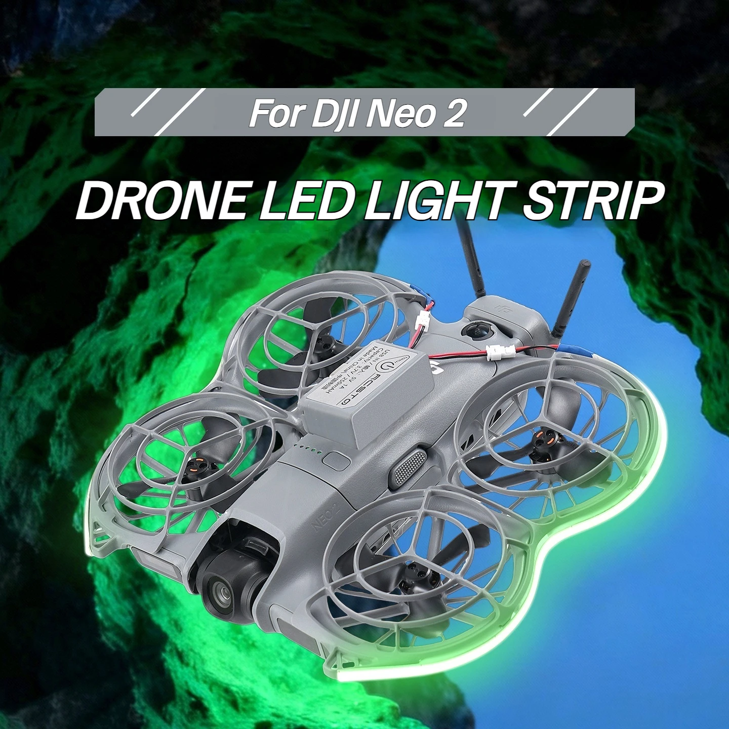 Enhanced LED Light Strip for Drones - Adjustable Brightness & Waterproof Design for Night Flights
