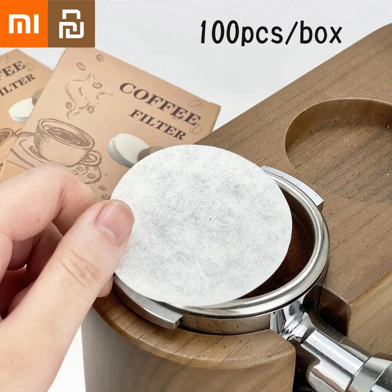 Xiaomi Youpin Coffee Filter Paper Espresso Paper Filters 51mm 53mm 58mm 100pcs Puck Screen Portafilter Machine Tools Filters New