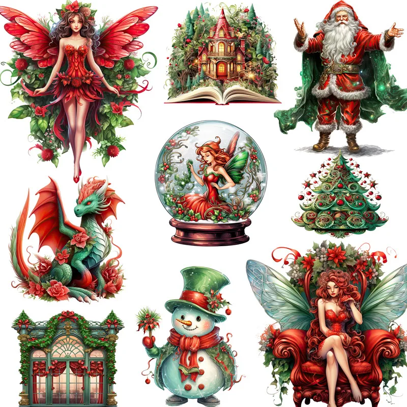 20Pcs/Pack Elf Christmas Sticker DIY Craft Scrapbooking Album Junk Journal Decorative Stickers