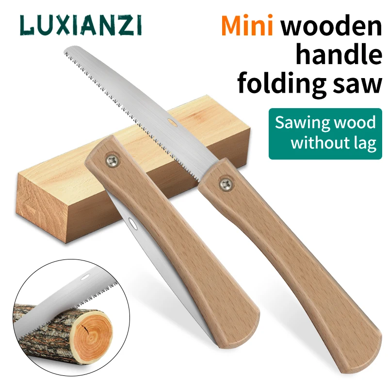 LUXIANZI Multifunctional Folding Hand Saw Mini Portable Woodworking Garden Camping Pruning Thick Branches Household Hand Tools