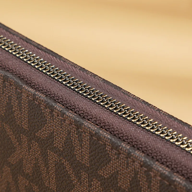 Women Men Long Wallet New Zipper Clutch Printing Multi Card Slots Large Capacity Wristlet Purse