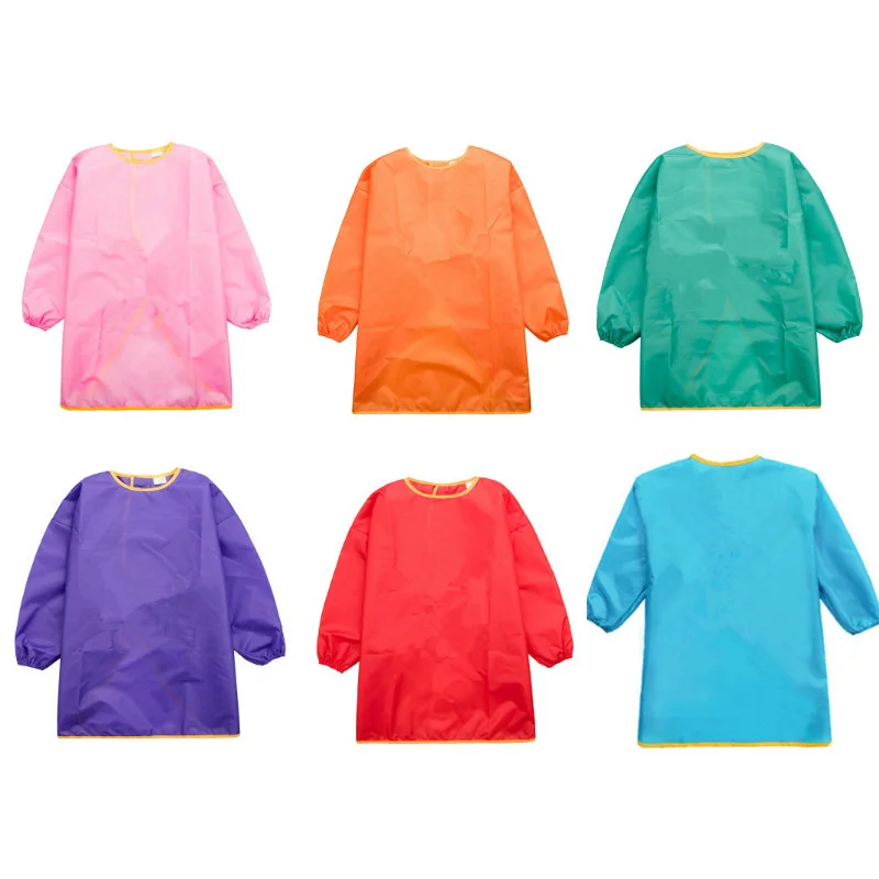

Children Long Sleeve Waterproof Apron Kid Art Craft Painting Cook Feeding Smock