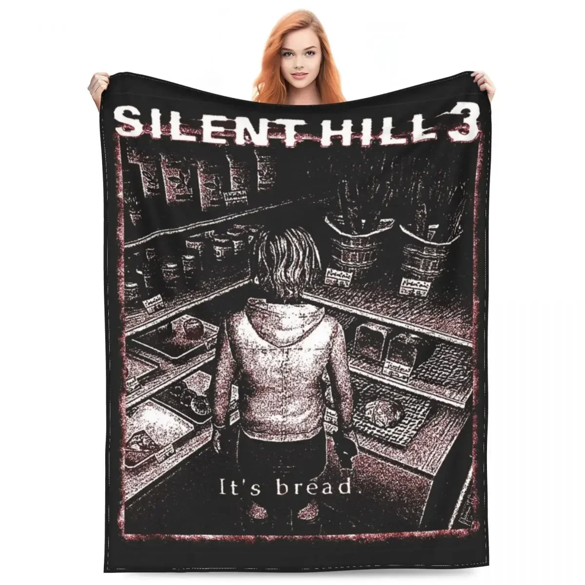 It's Bread Silent Hill 3 Throw Blanket Flannel Home Heather Throw Blankets Cozy Super Soft for Couch Bedspread  sumikko gurashi 2