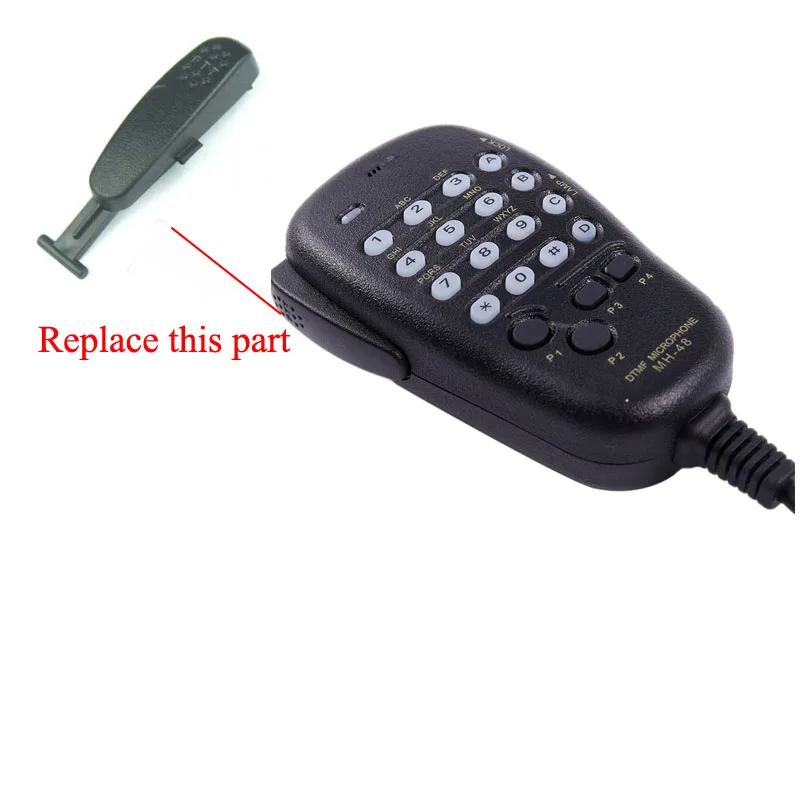 Replacement MH-48 MH-48A6J  YAESU FT-7800R FT-8800R FT-8900R Two Way Radio DTMF Handheld PTT Mic Speaker Microphone Keypad Cover