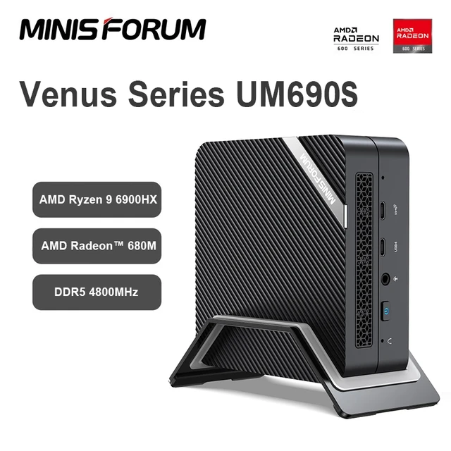 MINISFORUM-Mini PC UM690S, AMD Ryzen 9 6900HX, Windows 11, DDR5, 32 Go, 512  Go SSD, Bluetooth, WIFI6E, 8K, Mini PC de jeu - AliExpress