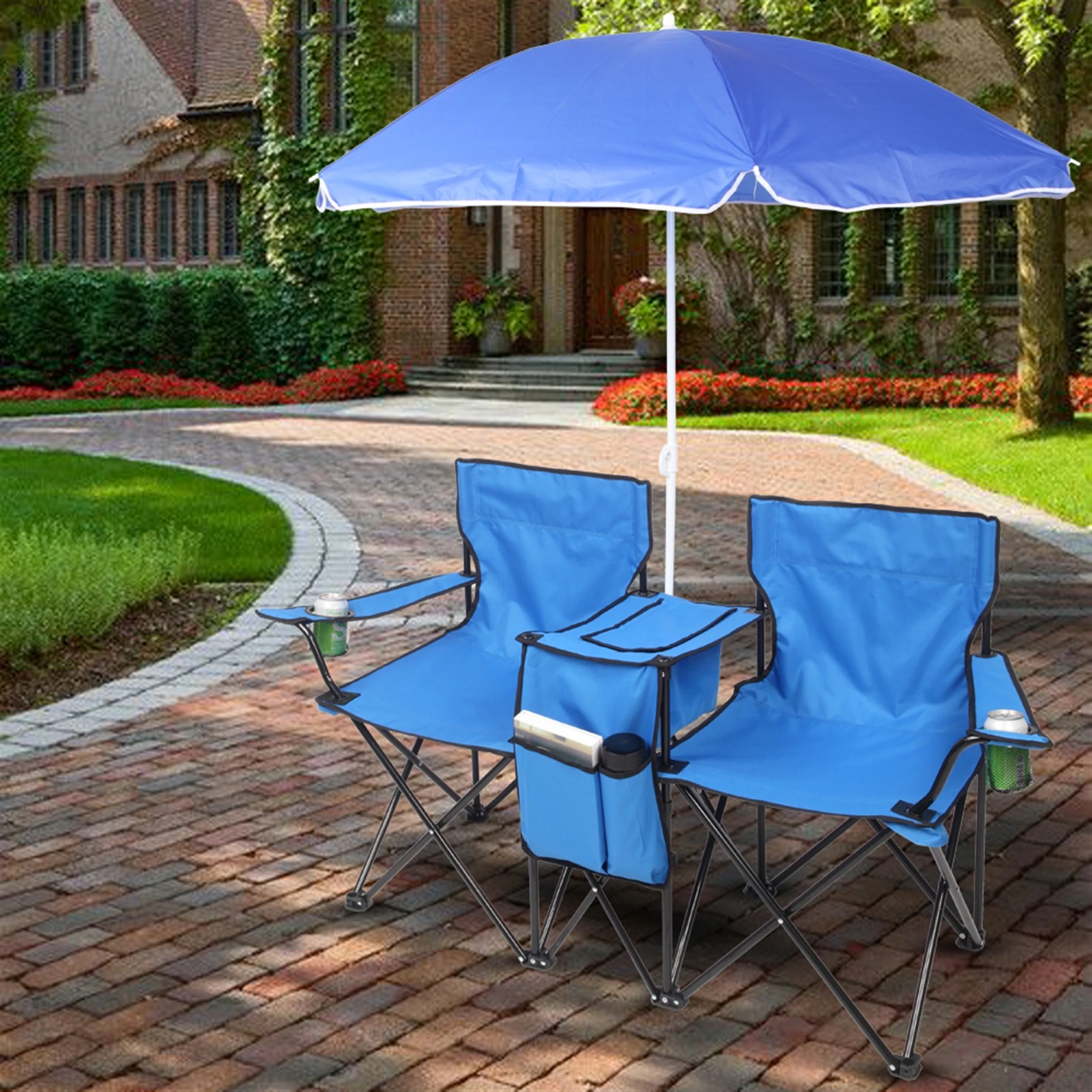 

Oxford Beach Chair Sets Detachable Folding Chair Outdoor Camping Beach Fish Ultralight Hiking Picnic Seats With Sun Umbrella