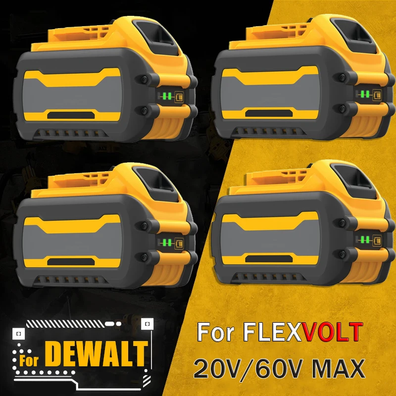 Flexvolt-bateria do Lítio-íon para Dewalt, 20V, 60V, 9Ah, DCB609, DCB606, DCB612, DCB609, DCB205, DCB200, DCB182