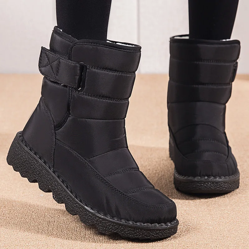 Boots Women Snow Fur Platform Plus Size Keep Warm Flat Botas Mujer Winter platform boots women boots