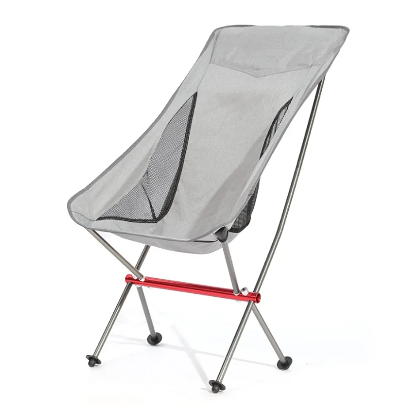 

New Outdoor Portable Ultra Light Aluminum Alloy Folding Camping Beach Barbecue Moon Chair Self Driving Leisure Fishing