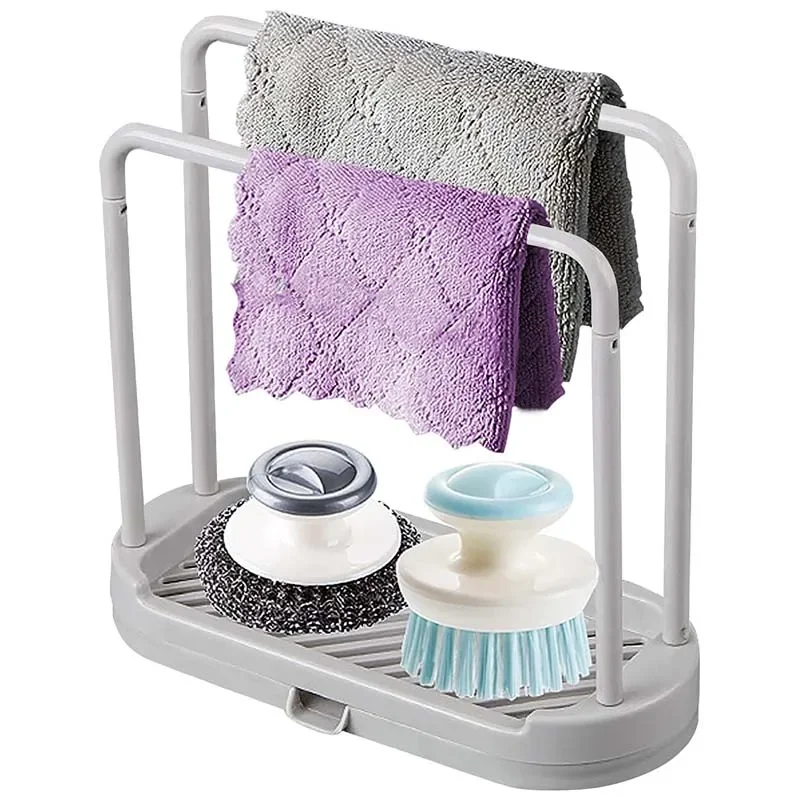 Kitchen Sink Drain Rack - Sponge and Rag Storage Basket