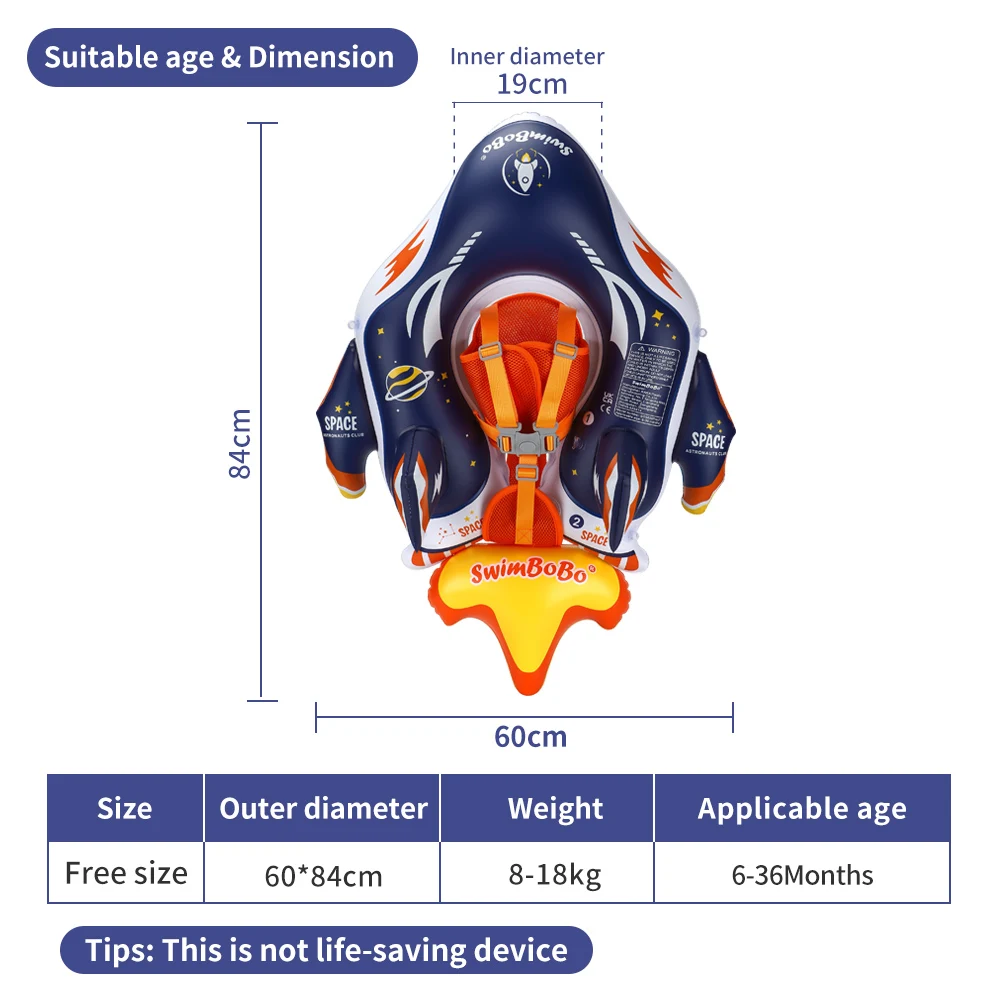 Swimbobo Inflatable Baby Swimming Float Water Toy Swimming Floats Trainer Child Swim Pool Ring PVC Children Floating For Summer 6
