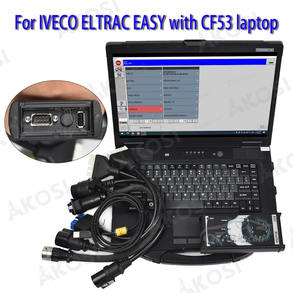 

Диагностический инструмент с ноутбуком CF53 для IVECO ELTRAC EASY ECI Eltrac для грузовика IVECO Euro5 Euro6