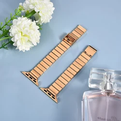 Premium Slim Stainless Steel Watch Band Strap - 49mm 45mm 44mm 42mm (Rose golden)