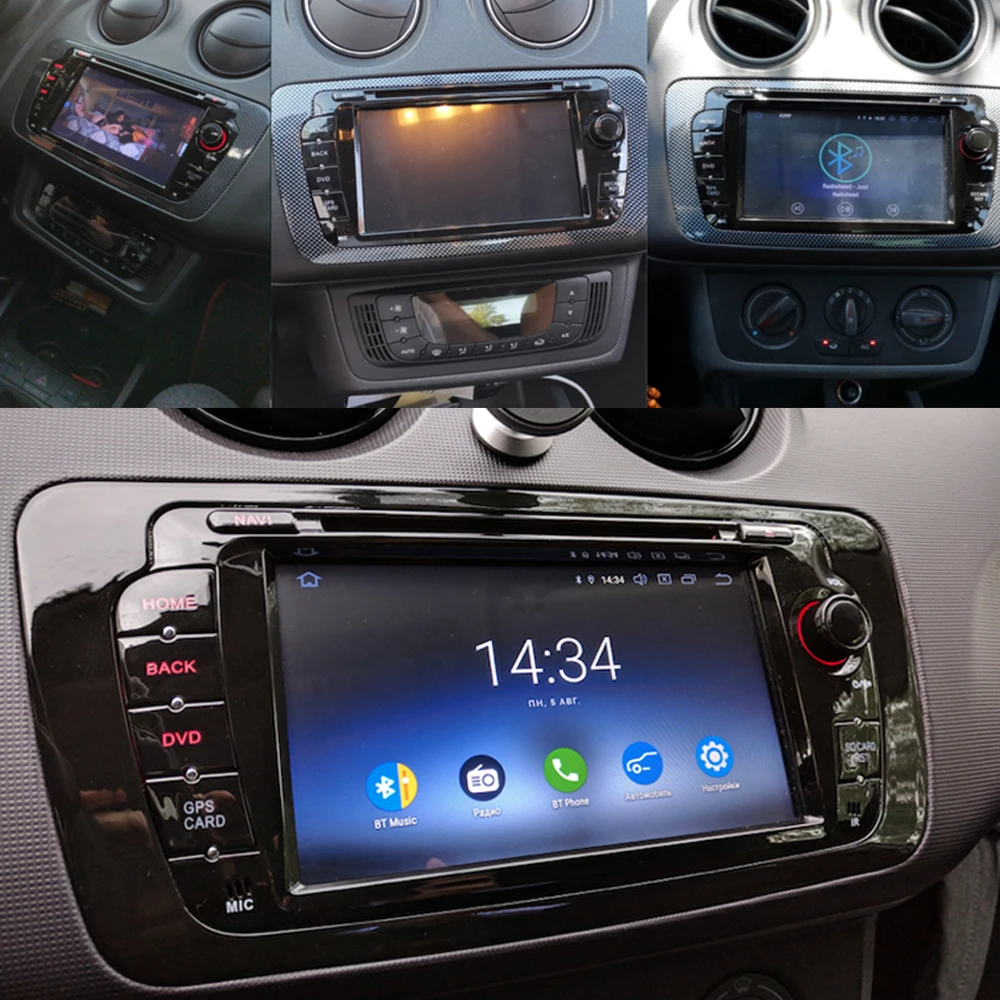 2din 7'' Radio del coche reproductor de vídeo multimedia para Seat Ibiza 6j  2019-2013 4g estéreo gps wifi dsp dvd auto carplay navegación