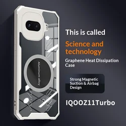 Luxury Heat - Dissipating Frosted Magnetic Car Phone Case - Shockproof Bumper Cover for Vivo iQOO Z11 Turbo (WHITE)