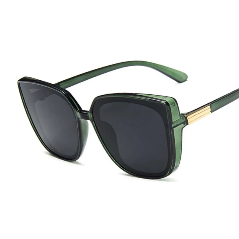  - Cat Eye Fashion Sunglasses Woman Vintage Designer Black Glasses Sun Glasses Big Frame Cool Sexy Female